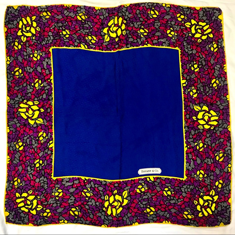 Tiffany Vintage “T Design” Jacquard Silk 90cm Scarf
